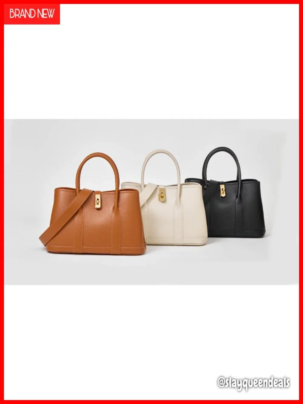 Genuine Leather Satchel Top Handle Bag